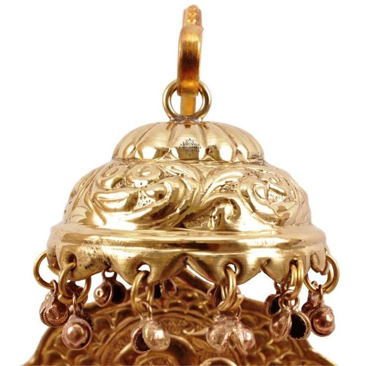 IndianArtVilla Antique Religious Om Design Sinhasan Decore Sinhasan Stand Chair