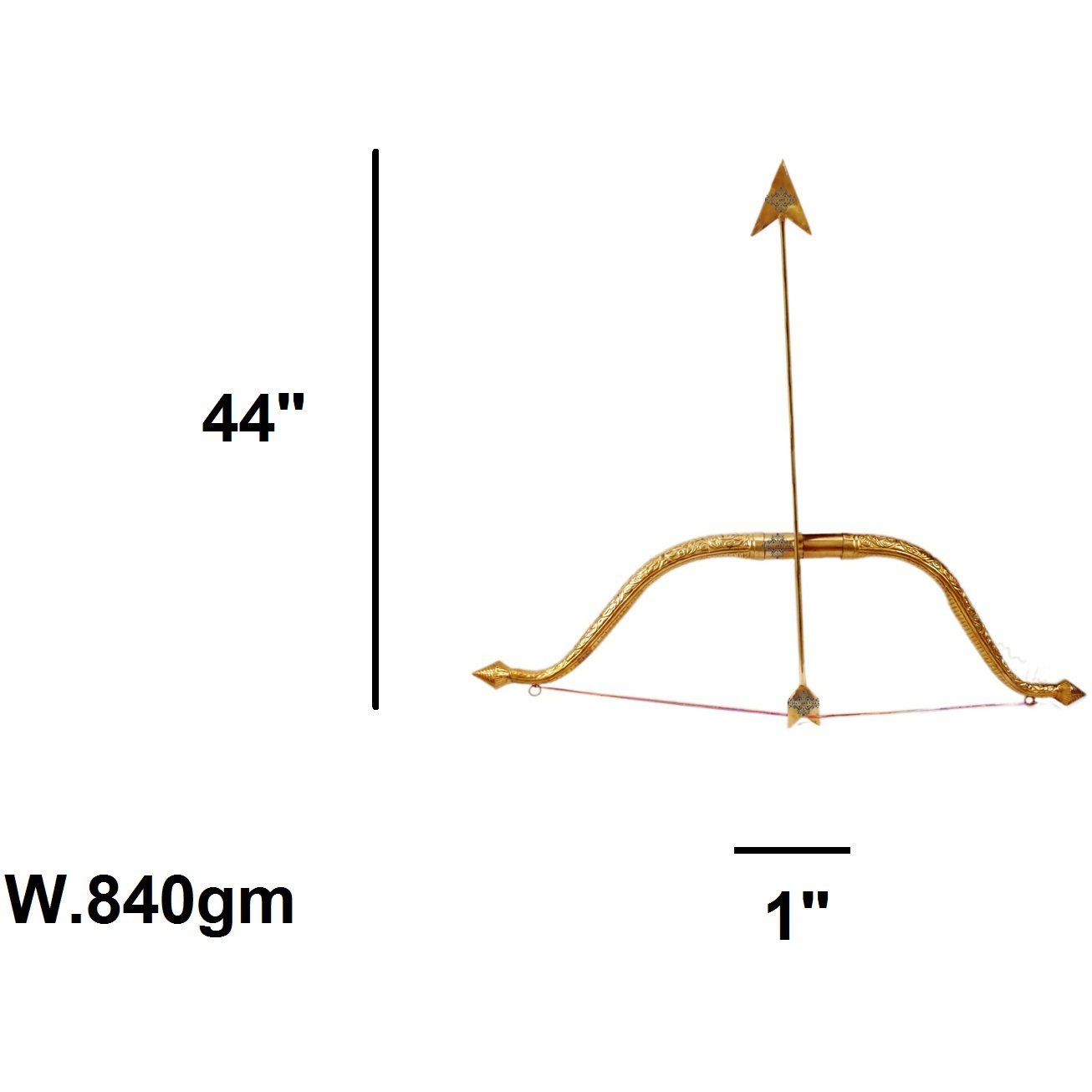 IndianArtVilla Brass Bow & Arrow SetHome DcorTempleRamleelaHunting Toy