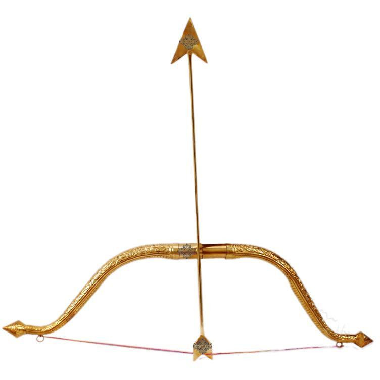 IndianArtVilla Brass Bow & Arrow SetHome DcorTempleRamleelaHunting Toy