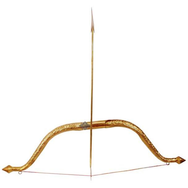 IndianArtVilla Brass Bow & Arrow SetHome DcorTempleRamleelaHunting Toy
