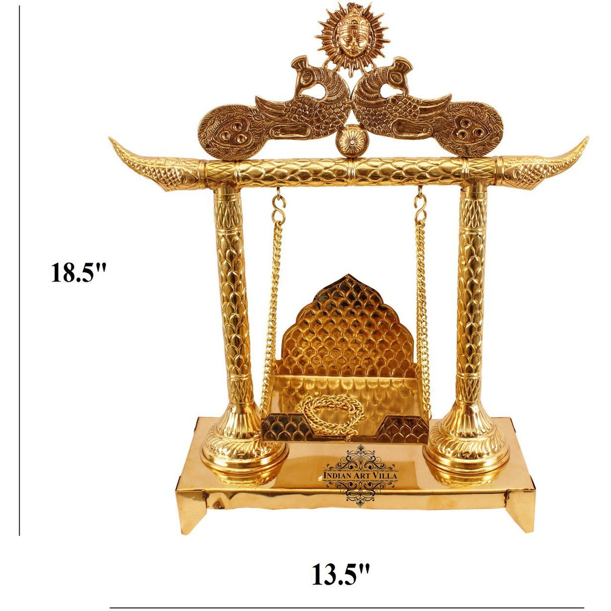 IndianArtVilla 18.5 X13.5  Unique Hindu Religious Lord Krishna Swing Jhula