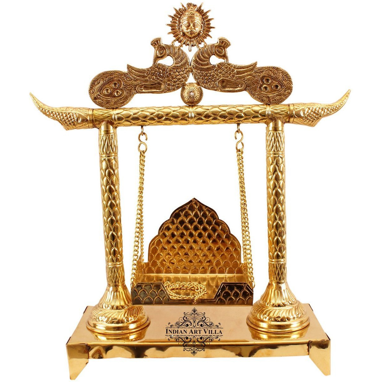 IndianArtVilla 18.5 X13.5  Unique Hindu Religious Lord Krishna Swing Jhula