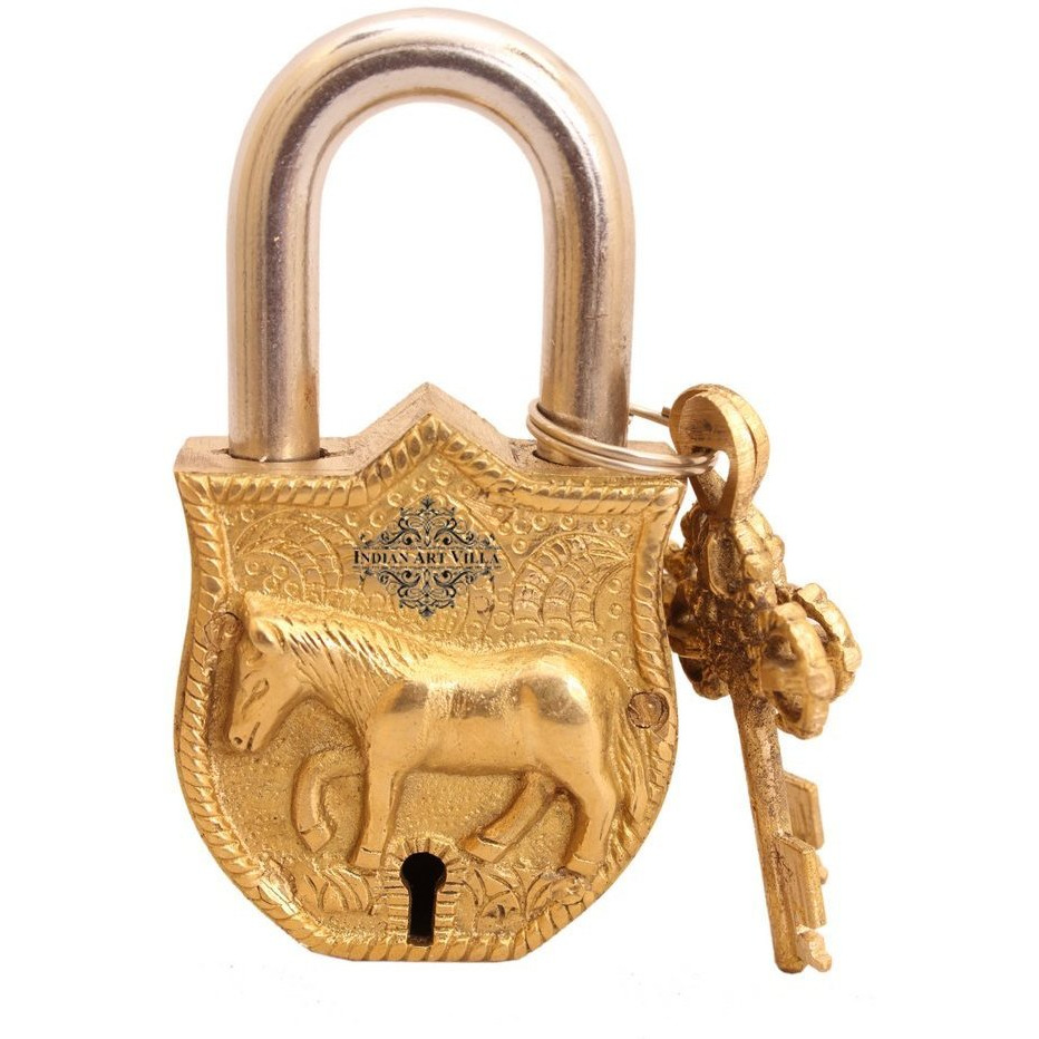 IndianArtVilla Vintage Style Antique Horse Design chatar sword designer with 2 Keys