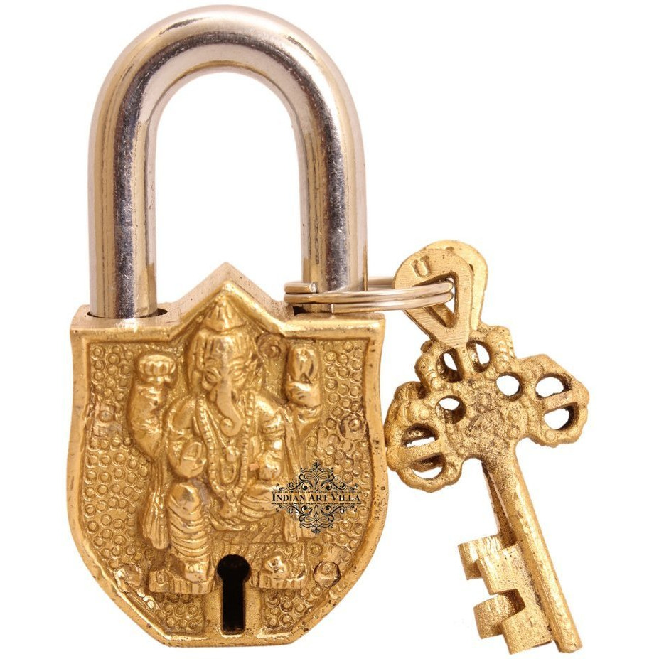 IndianArtVilla Vintage Style Antique Ganesh Ji Design chatar sword designer with 2 Keys