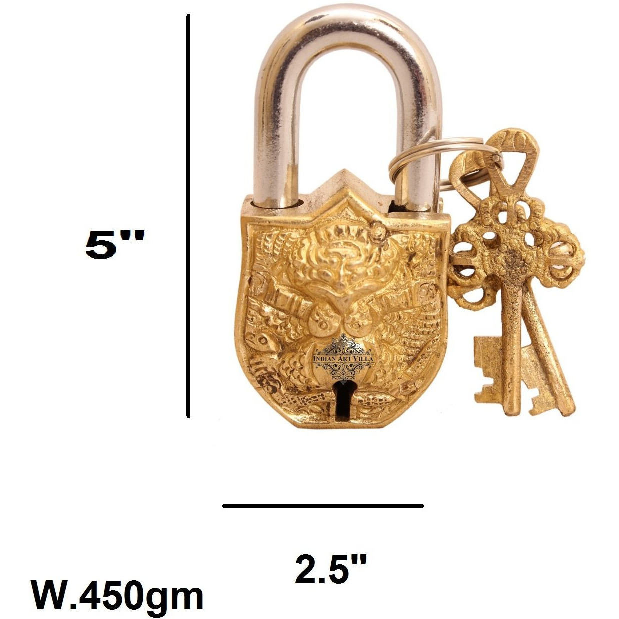 IndianArtVilla Vintage Style Antique Owl Design chatar sword designer with 2 Keys