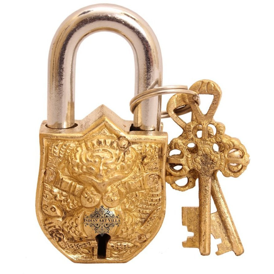 IndianArtVilla Vintage Style Antique Owl Design chatar sword designer with 2 Keys