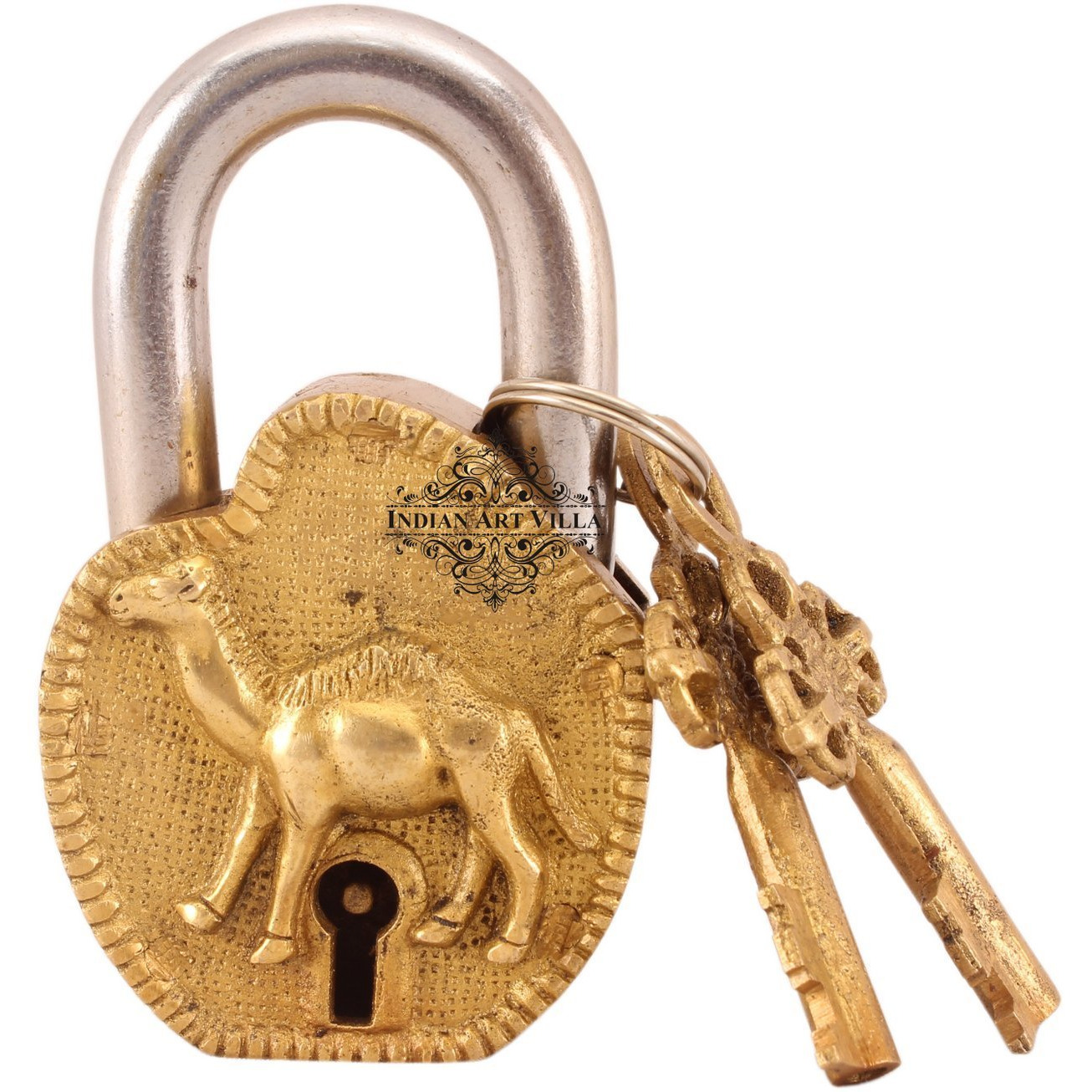 IndianArtVilla Brass Vintage Style ganesh ji design swing Design chatar sword designer with 2 Keys