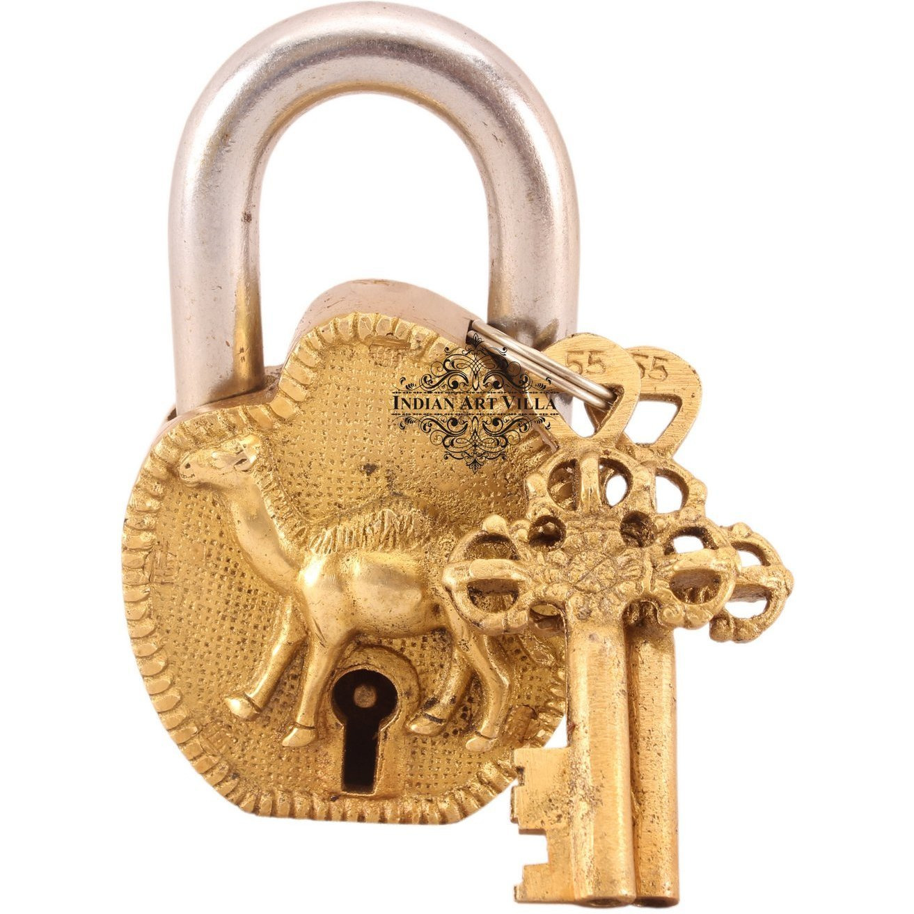IndianArtVilla Brass Vintage Style ganesh ji design swing Design chatar sword designer with 2 Keys