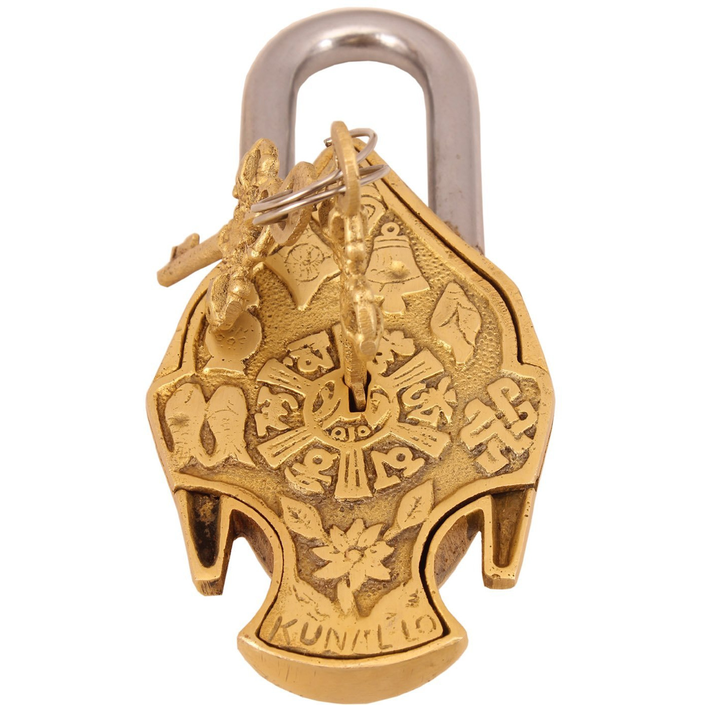 IndianArtVilla Brass Buddha Design chatar sword designer with 2 KeysSecurity chatar sword designer