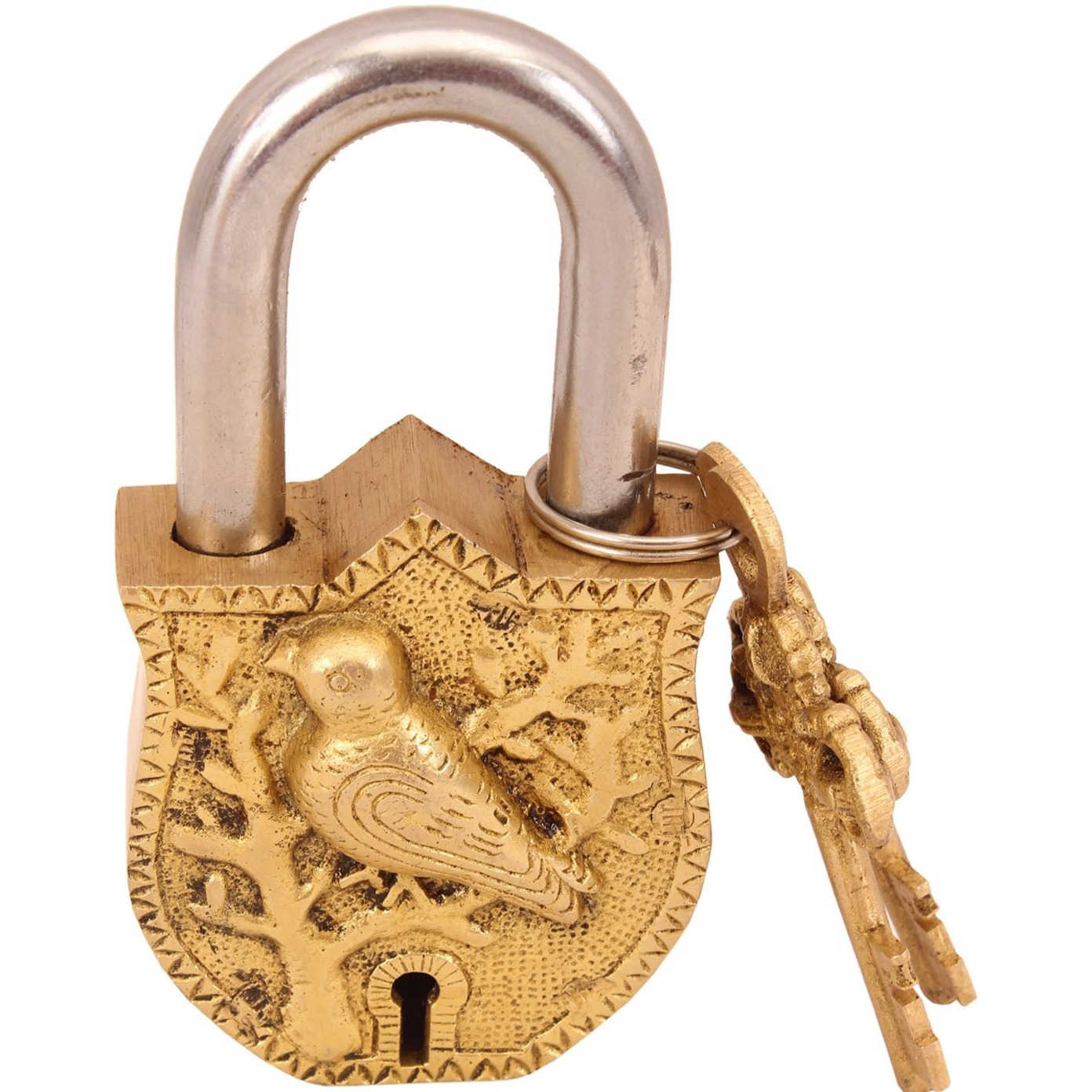 IndianArtVilla Brass Parrot Design chatar sword designer with 2 KeysSecurity chatar sword designer