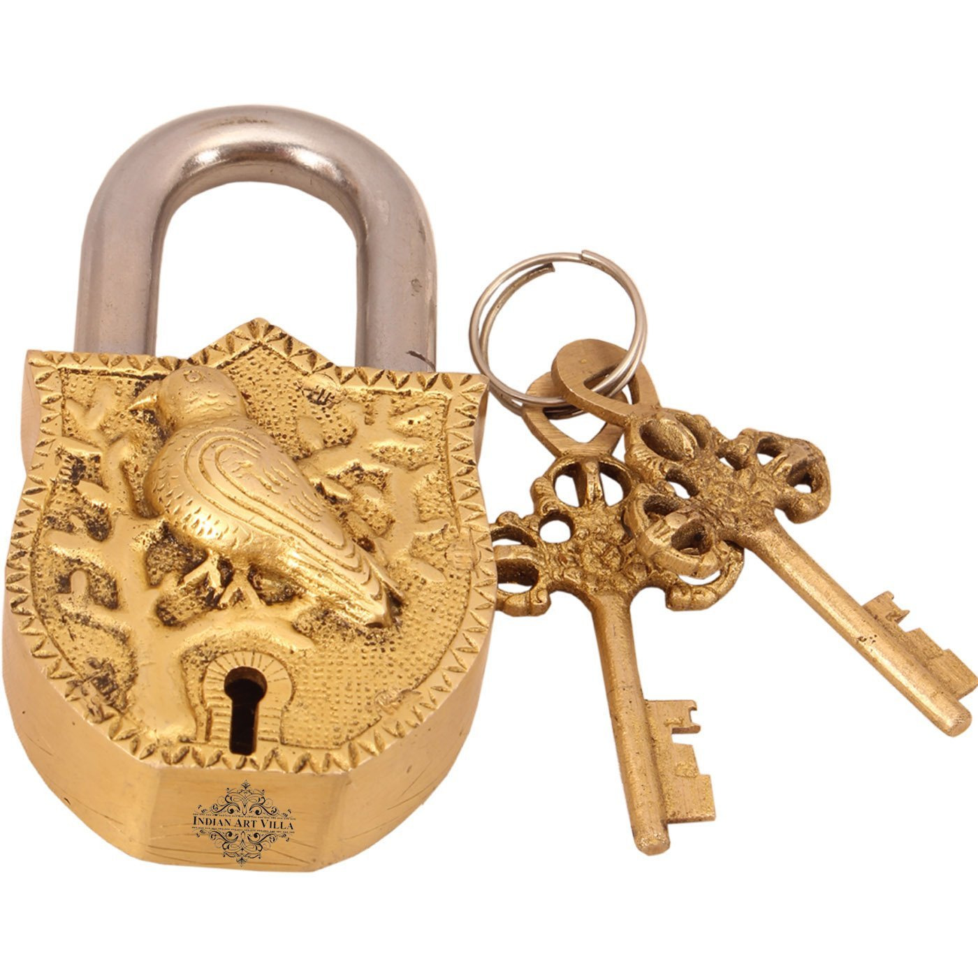 IndianArtVilla Brass Parrot Design chatar sword designer with 2 KeysSecurity chatar sword designer