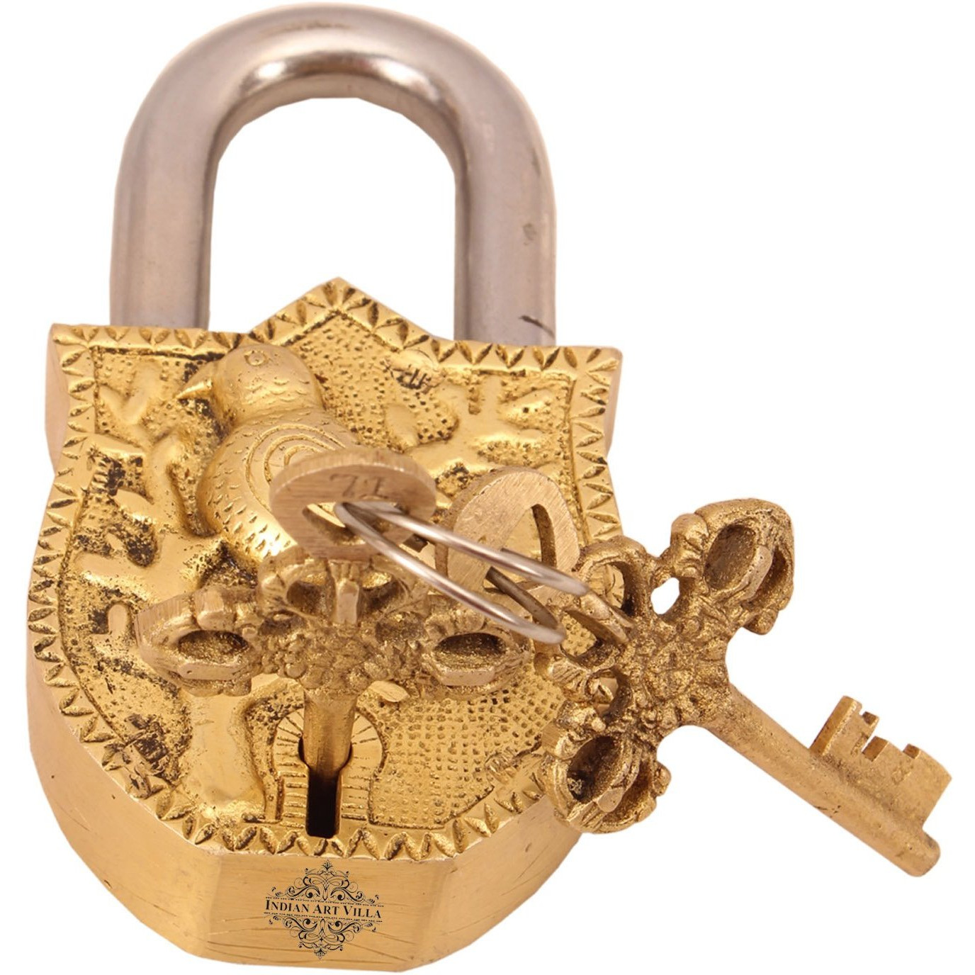 IndianArtVilla Brass Parrot Design chatar sword designer with 2 KeysSecurity chatar sword designer