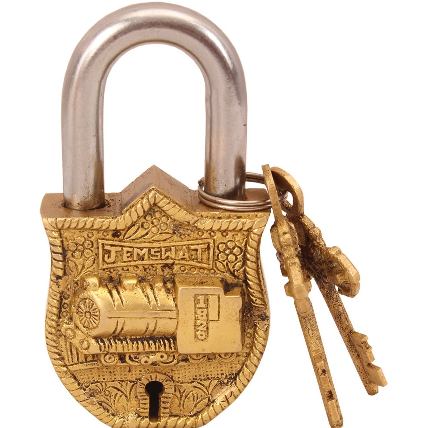 IndianArtVilla Brass Train Engine Design chatar sword designer with 2 KeysSecurity chatar sword designer