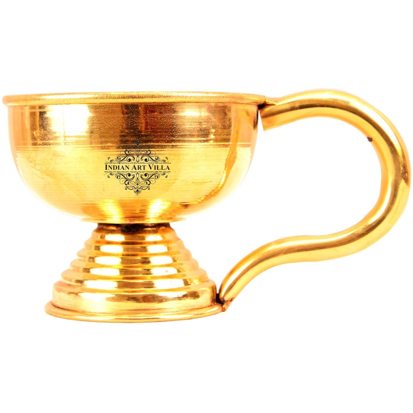 IndianArtVilla Brass Designer Diya DeepakAarti Poojan TempleSpiritual Item
