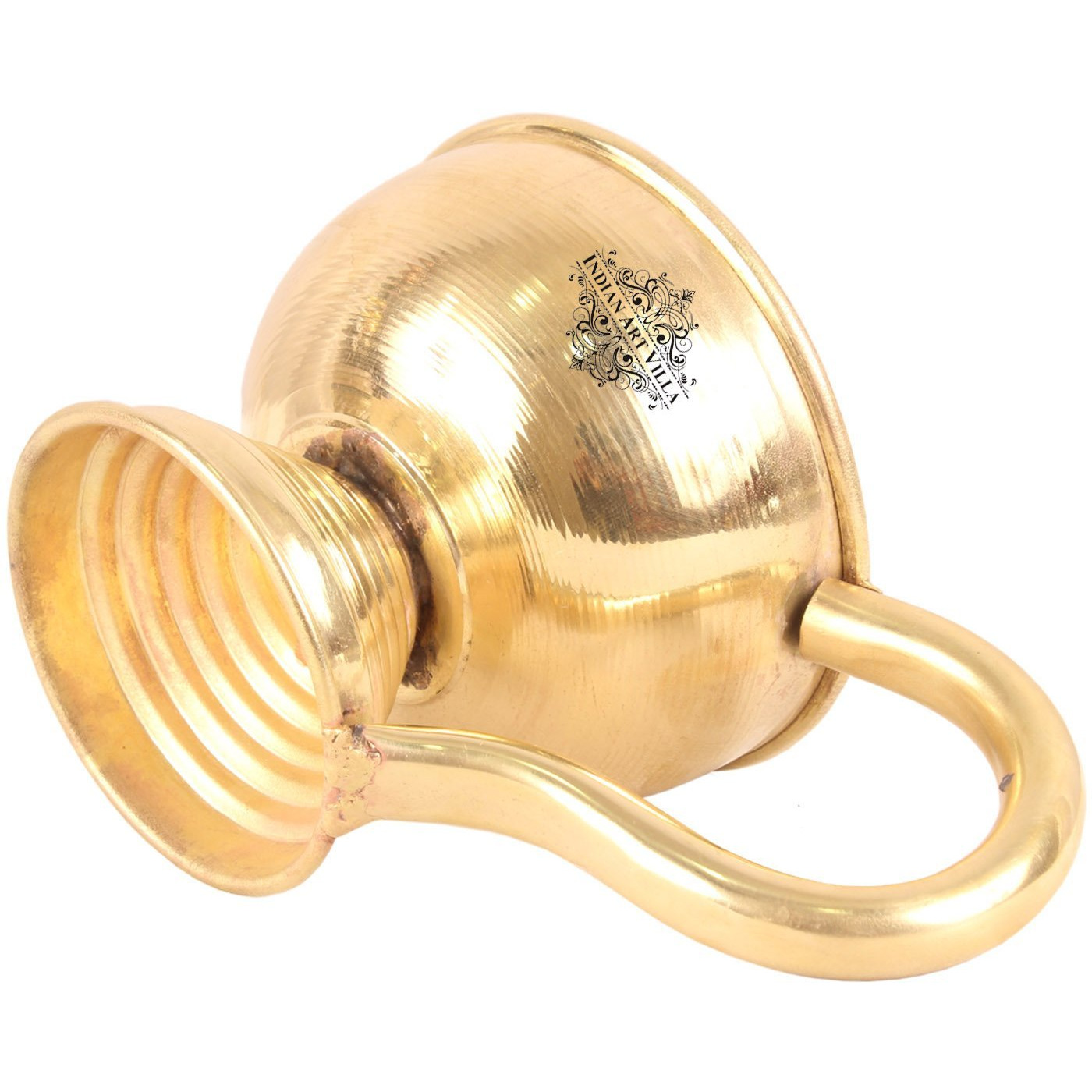 IndianArtVilla Brass Designer Diya DeepakAarti Poojan TempleSpiritual Item