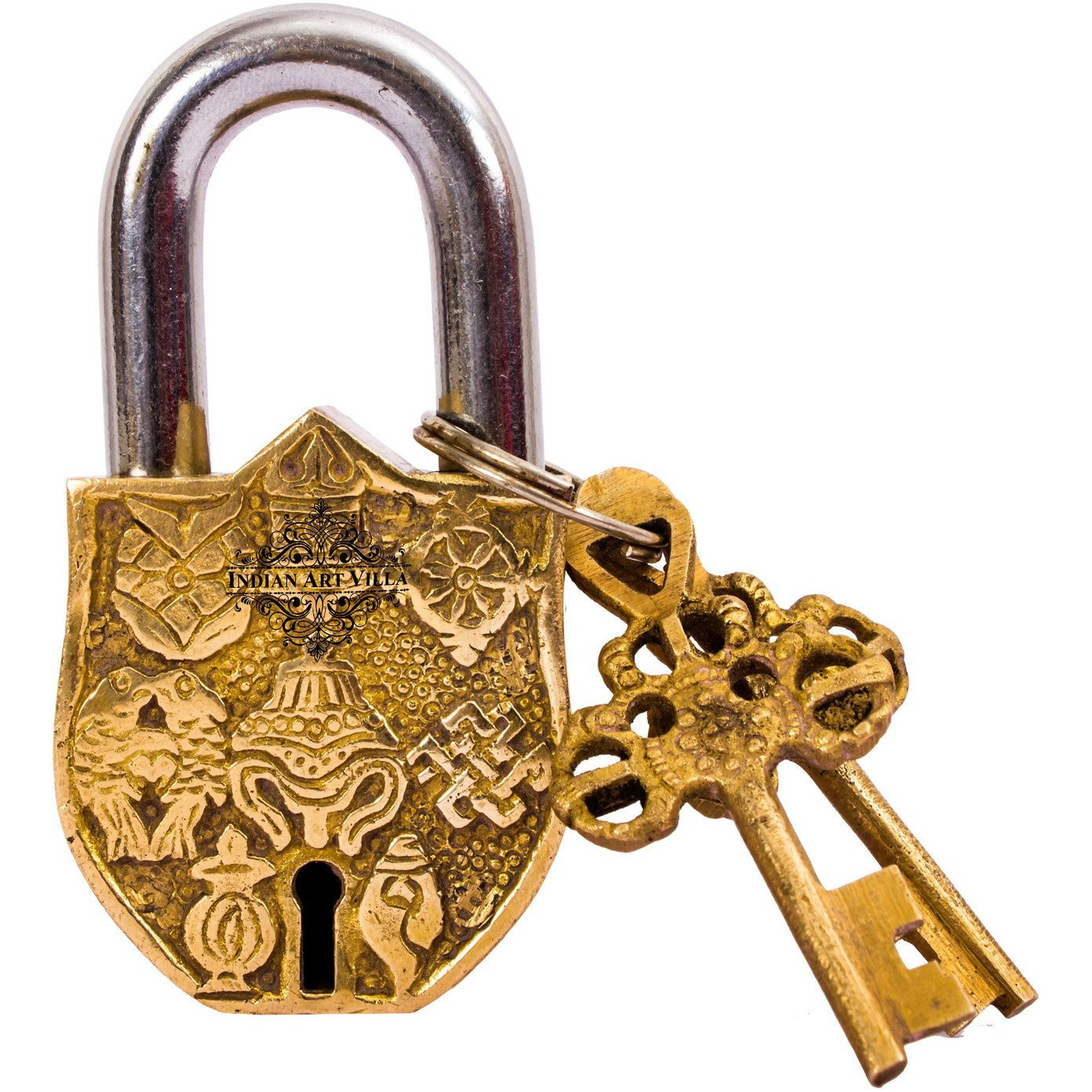 IndianArtVilla Brass Fengshui Design chatar sword designer with 2 KeysSecurity & chatar sword designer