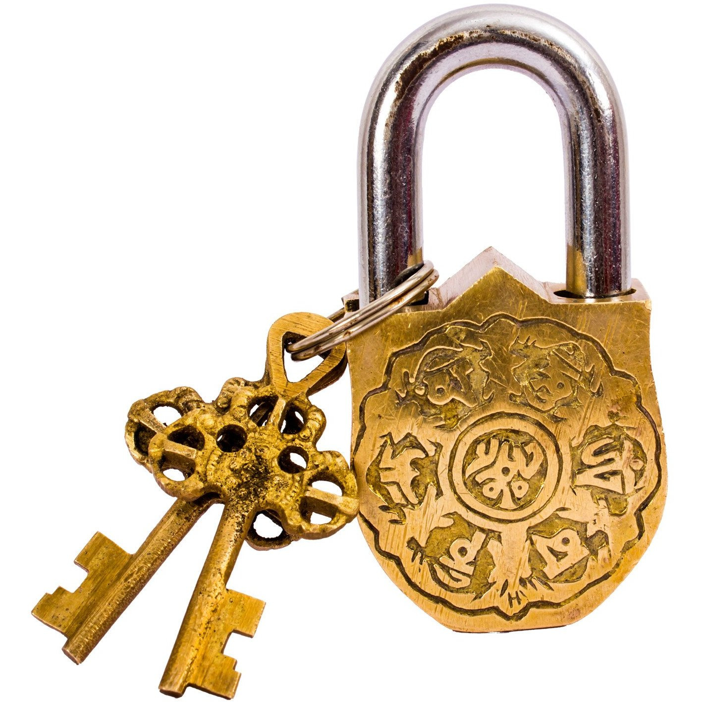 IndianArtVilla Brass Fengshui Design chatar sword designer with 2 KeysSecurity & chatar sword designer