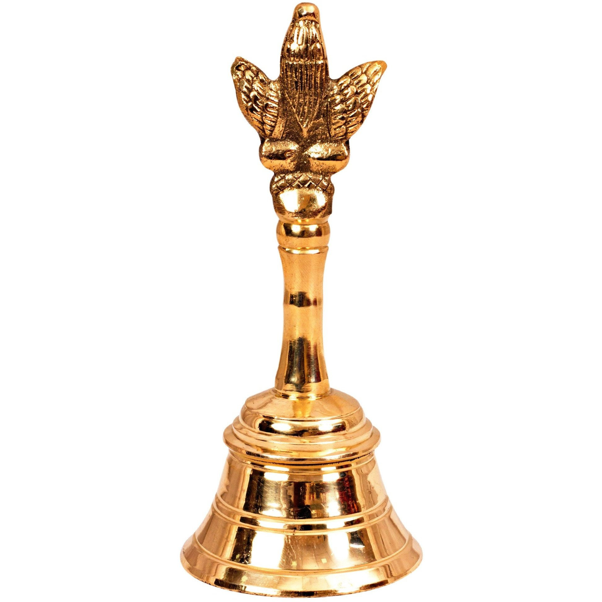 IndianArtVilla Handmade Brass Pooja Bell Pooja Arti Temple HomeHeight 5.3