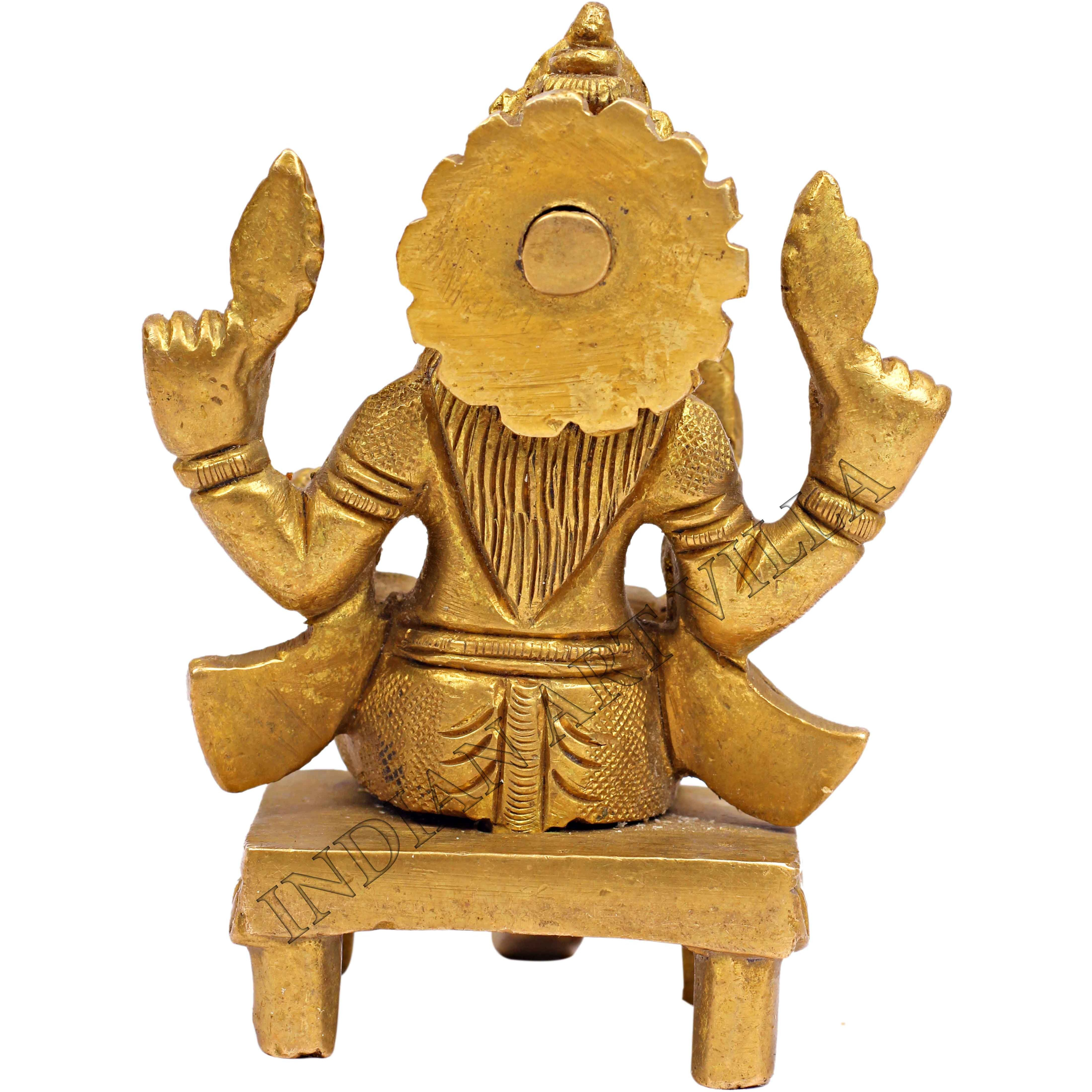 IndianArtVilla Handmade Brass Godess Lakshmi God of Money Wealth God Idol