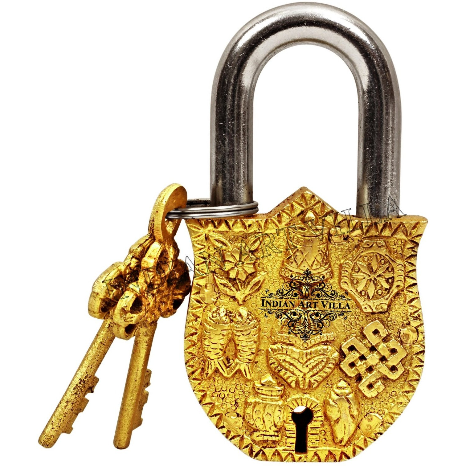 IndianArtVilla Vastu Fengshui Design Brass Pad chatar sword designer with 2 Keys