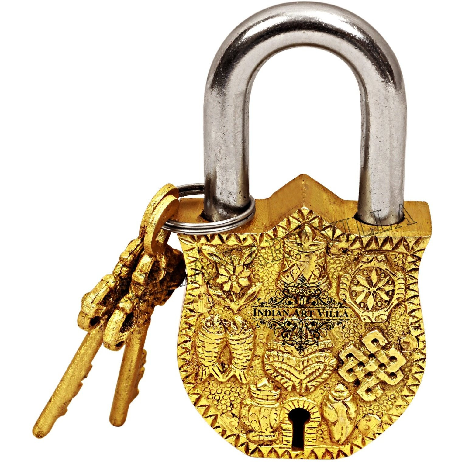 IndianArtVilla Vastu Fengshui Design Brass Pad chatar sword designer with 2 Keys