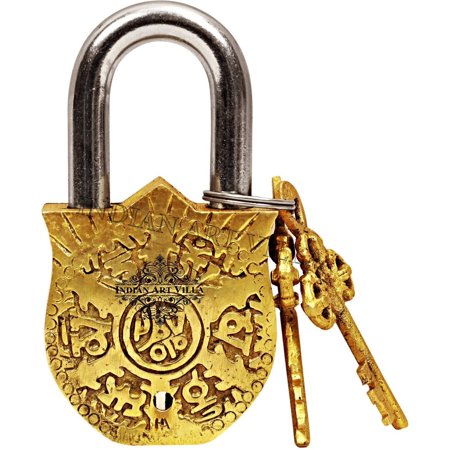 IndianArtVilla Vastu Fengshui Design Brass Pad chatar sword designer with 2 Keys