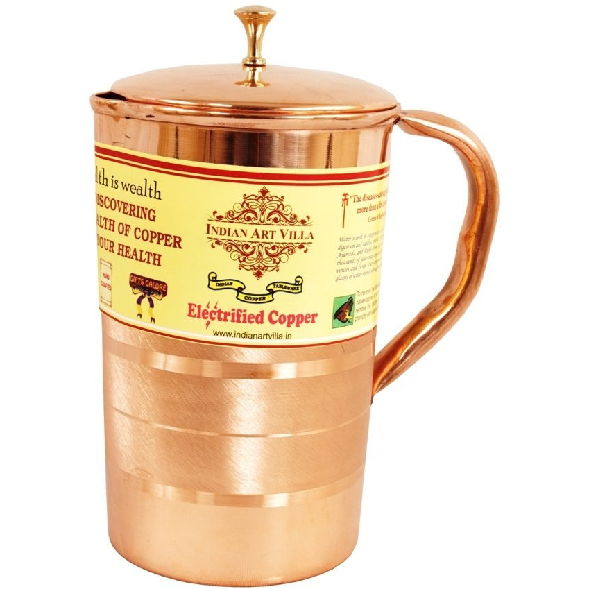 IndianArtVilla Copper Luxury Jug Pitcher