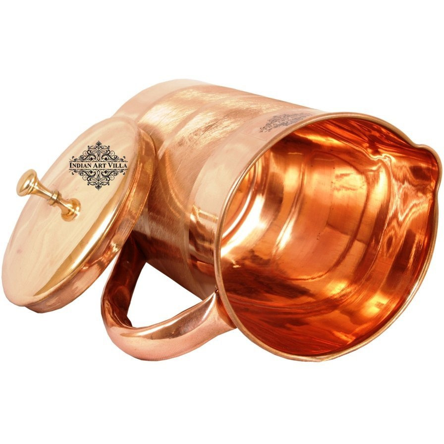 IndianArtVilla Copper Luxury Jug Pitcher