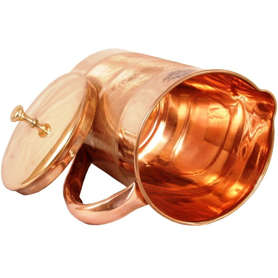 IndianArtVilla Copper Luxury Jug Pitcher, 67Oz
