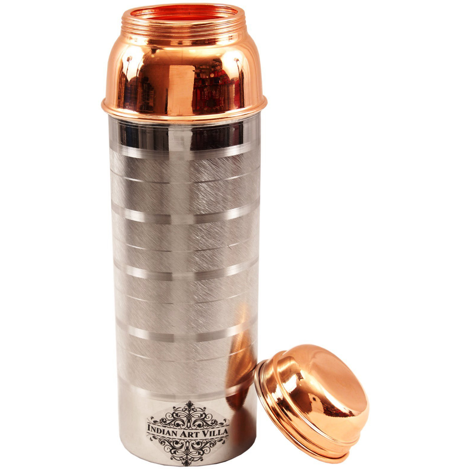 IndianArtVilla Steel Copper Luxury Water Bottle
