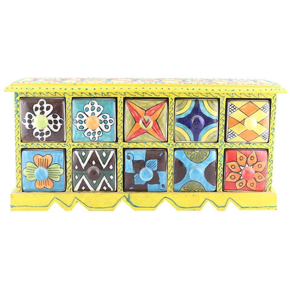 Buy Online Indianshelf Handmade Multicolor Wooden Masala Rack