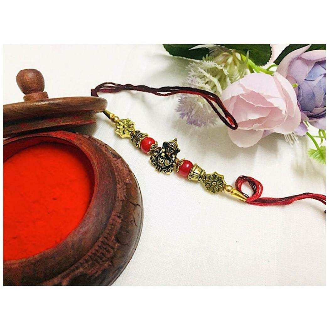 Designer Handmade Pair Rakhi for Bhaiya, Rudraksh Rakhi, Rakhi for Brother , Siblings Raksha Bandhan Festival,