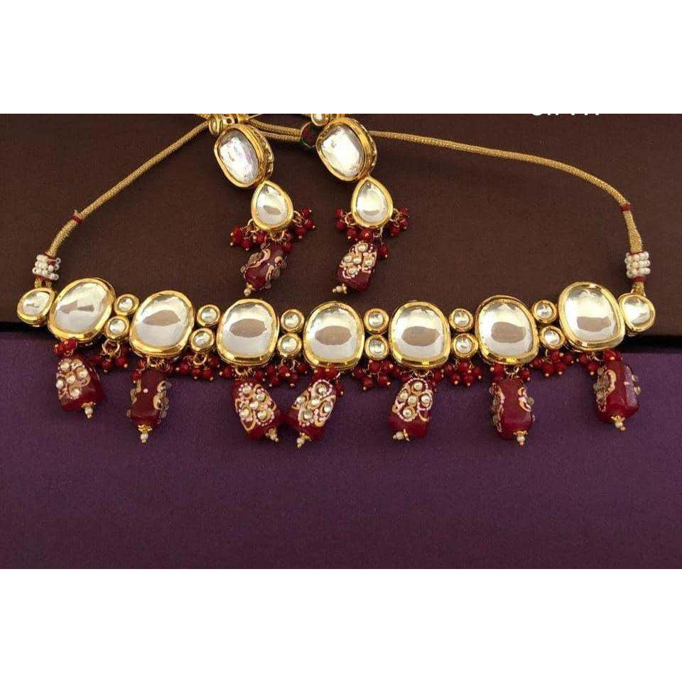 Kundan Choker Set and Earring Indian Jewellery