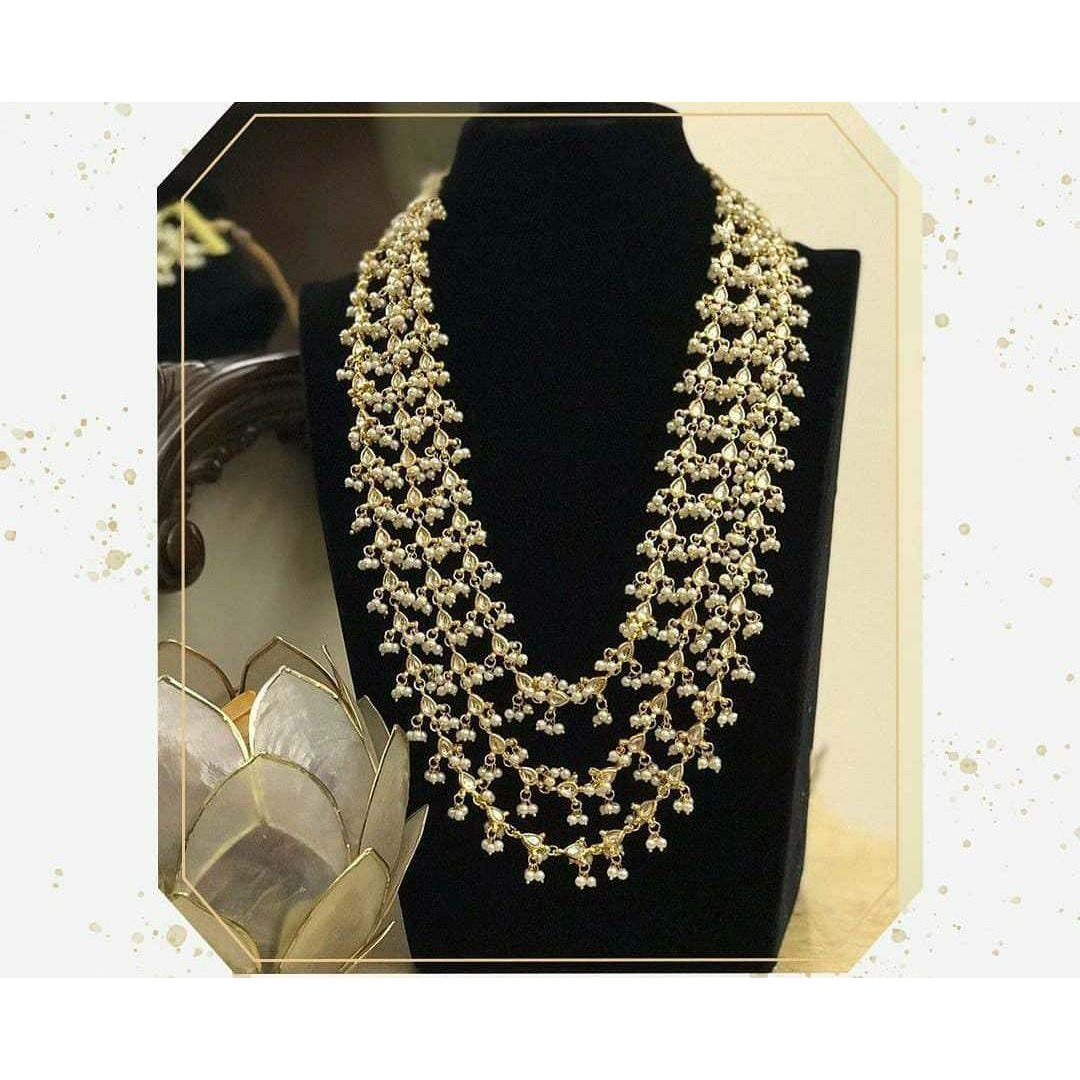Indian Ethnic jewellery, Kundan and beads Necklace, Designer multilayer necklace