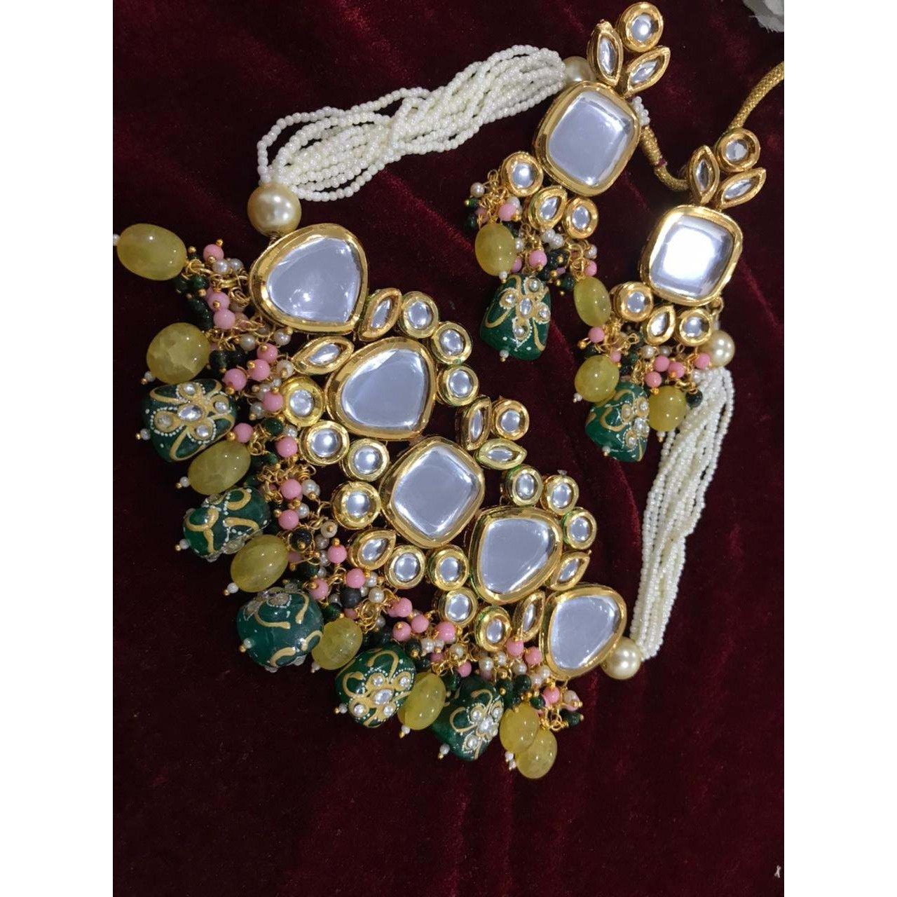 Kundan Choker Set and Earring Indian Jewellery