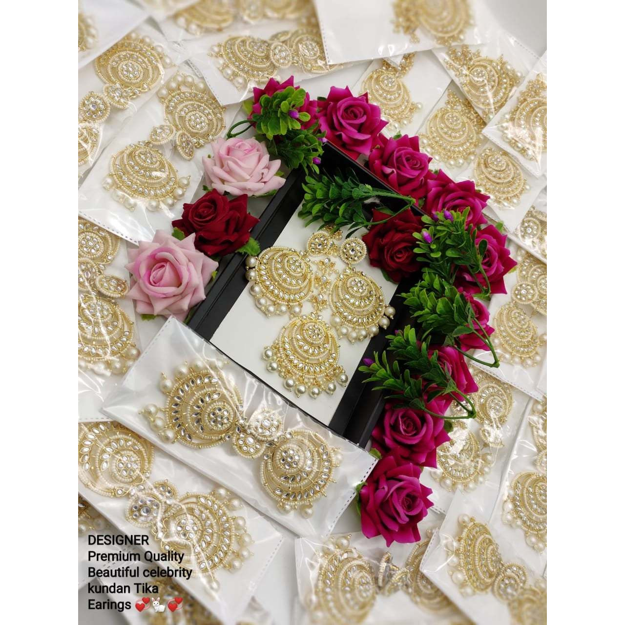 Sabyasachi Maangtikka set, Indian Kundan Jewellery, Kundan Maangtika with Earrings, bollywood celebrity, wedding bridal jewelery, gifts