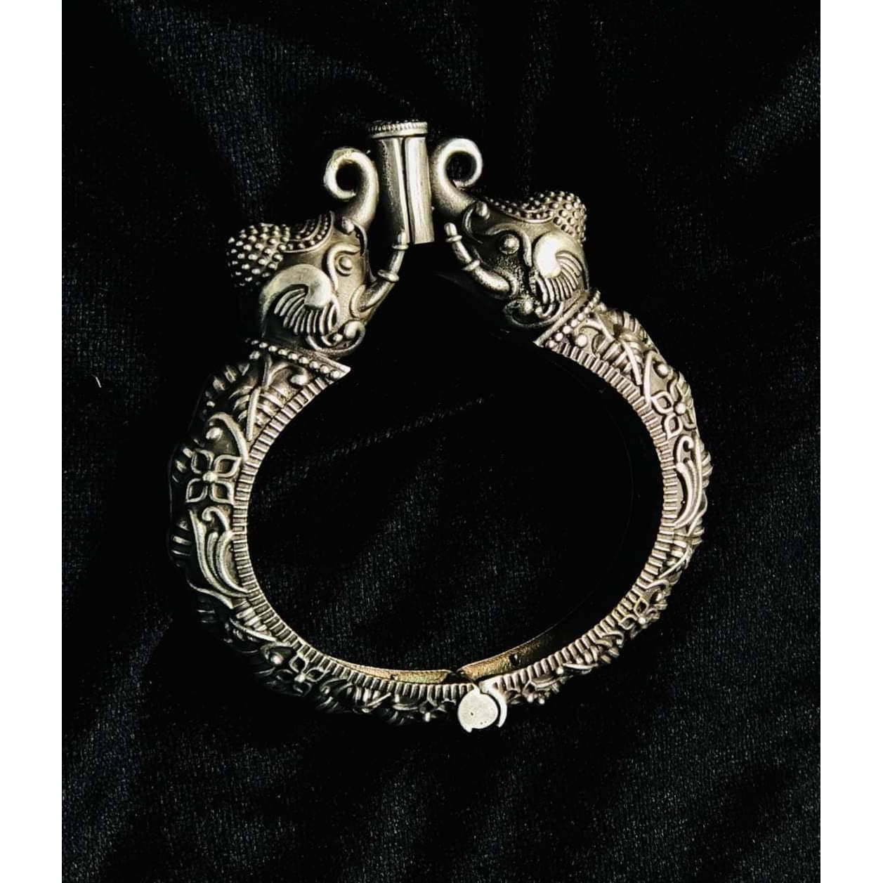 Elephant kada bracelet, Silver look alike Kada, Bangle, Oxidised kada/ bracelet, German silver, SLA Kada, antique bracelet, Indian oxidised