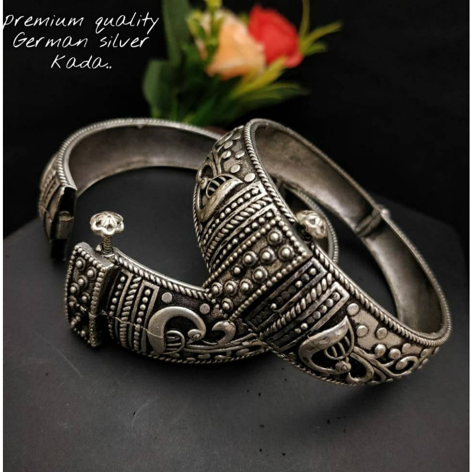 Indian Oxidised Bangle Kada, German Silver Ethnic Bangles, Traditional Banjara Bangles, Antique German Silver Bangles, Multiple Designs