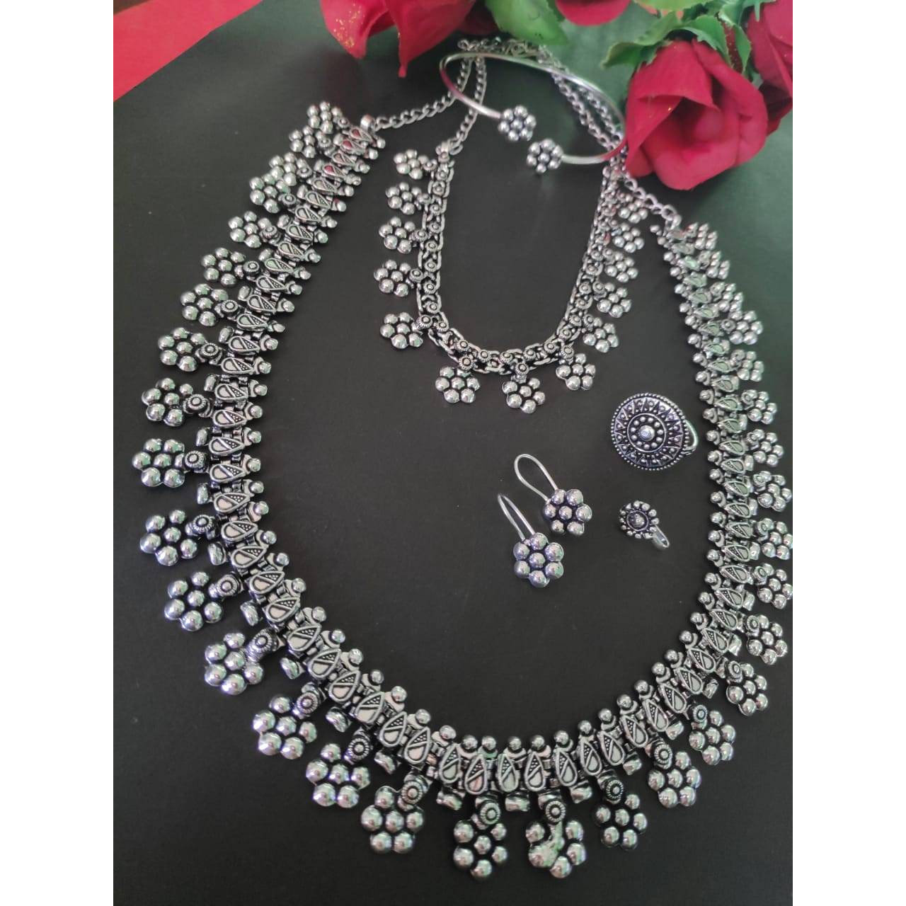 Beautiful Ethnic Oxidized Necklace Set