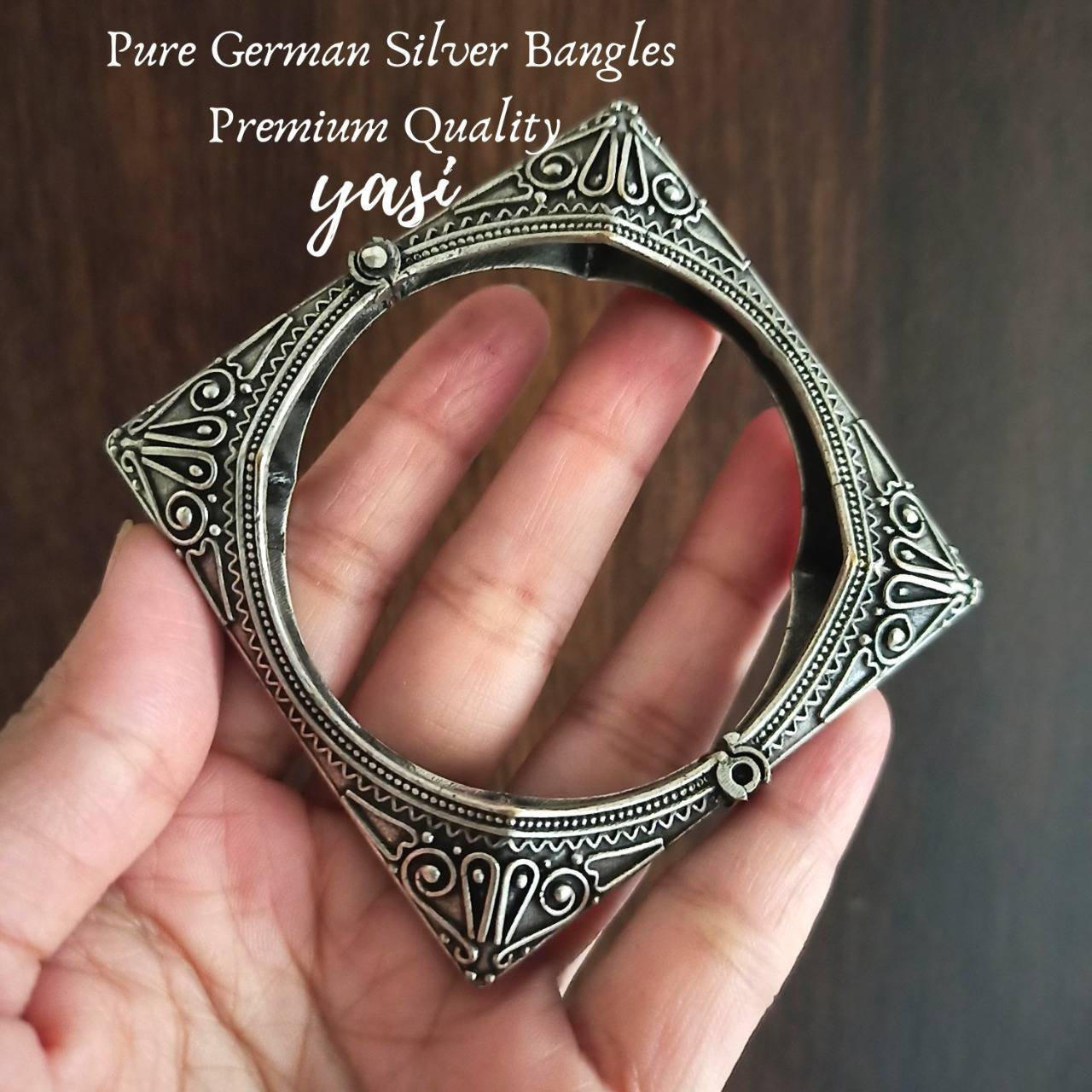 Silver Oxidised Bangle Kada, Silver look alike Bracelet Kada, Indian Silver Black Hand Kada, Indian Ethnic Jewelry, Indian openable Kada