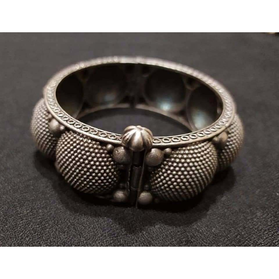 Oxidized Bangle Kada, Silver Bangles Indian, German Silver Indian Jewellery , Indian Ethnic Jewelry, Jewelry Gift, Antique Bracelet