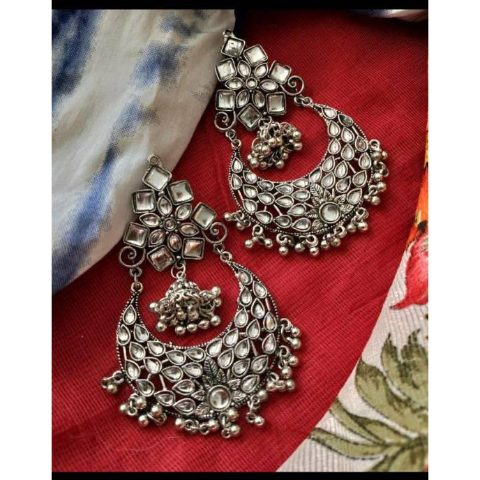 Antique mirror earrings, Big size chandelier earrings, Indian oxidised earrings, tribal earrings, bohemian, mirror jewelry, Afghani earring