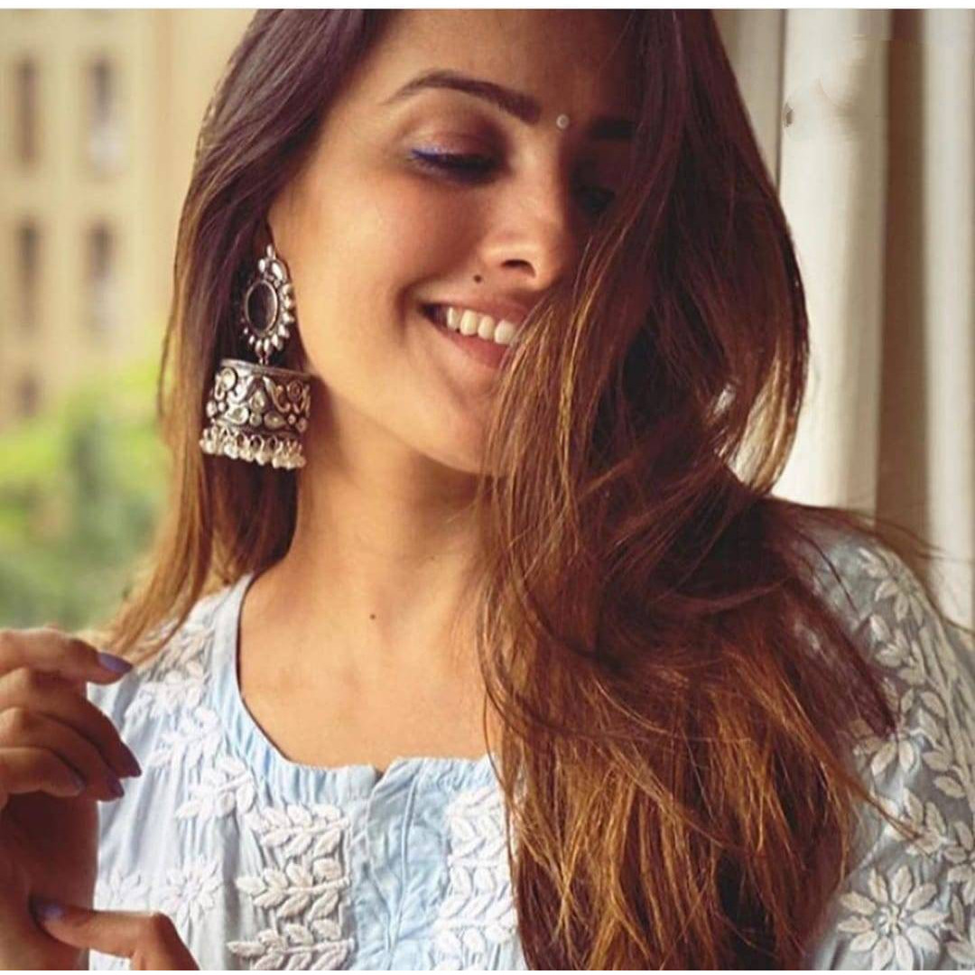 Afghani earrings, Oxidised mirror long earring, Indian traditional earrings, Bollywood celebrity earrings, tribal earrings, oxidized jewelry