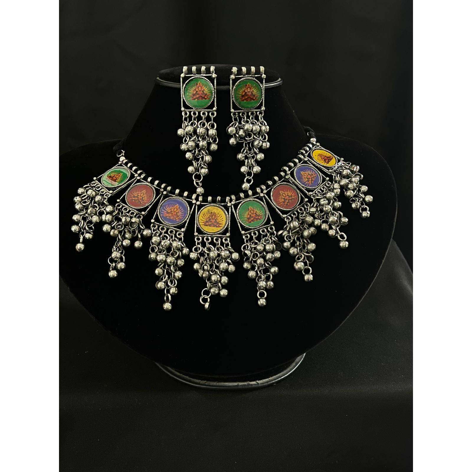 Indian Oxidized Horse Chain Pendant with Horse Ring And Earrings jewelry set Gold Plated Jewelry set German Silver Jewelry set for womenThese stylish Horse Jewelry set from VASTRABHUSHAN will certainly leave you spellbound. These Jewelry set have an excellent finish and gives out an exquisite sense of style. If you are looking for an amazing Fashion Jewelry set for special occasions such as Anniversary, Engagement, Party, Wedding or for gifting , then your search ends here.Set includes - Chain P