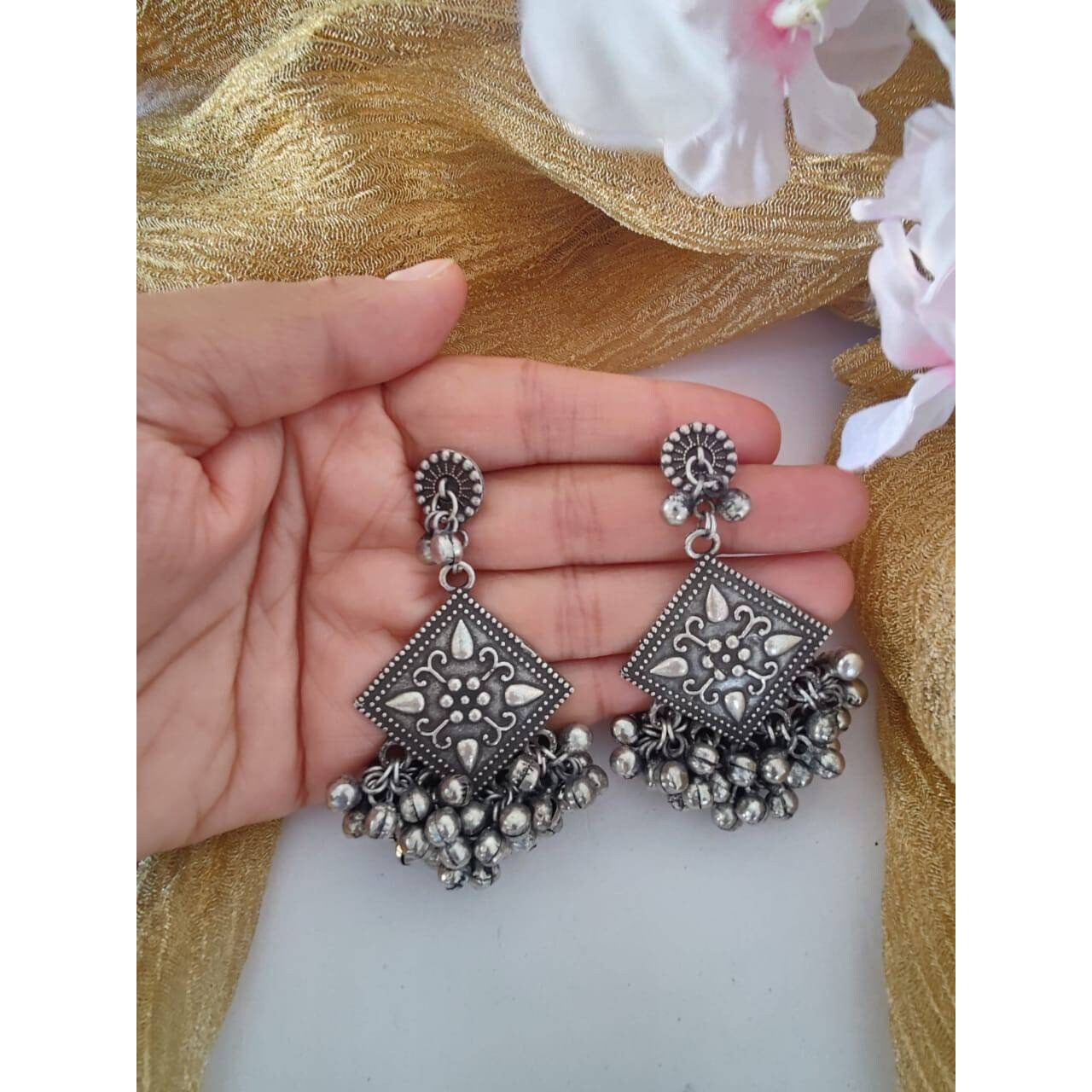 A Beautiful Jewelry always adds a charm to your personality.Add charm and charisma to your beautiful personality with these stunningly handcrafted Afghani Long Necklace. Wear it with any of your formal or casual outfits and grab compliments all the wayThis Heavy Oxidised Silver Long Necklace is perfectly designed to spice up your look. Complex in design, with decorative pieces inspired by ethnic designs, the delicate work and perfect finishing make these a great accessory for semi-formal occasi