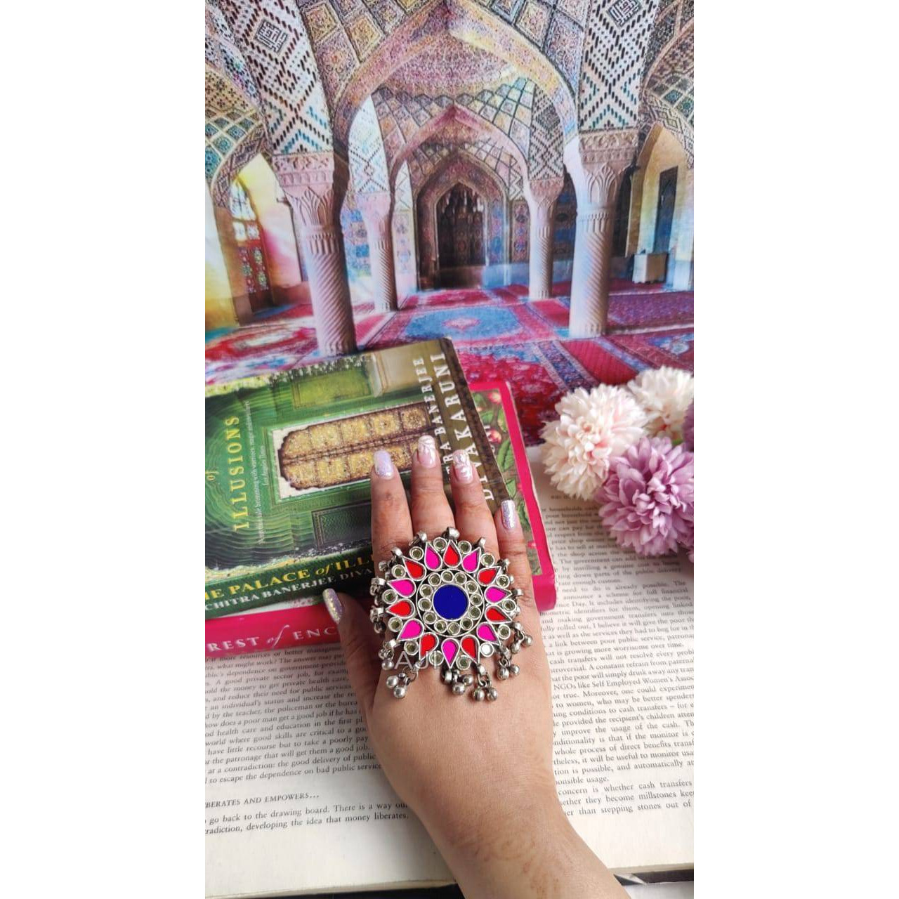 Add ethnicity and elegance to your beautiful personality with these exquisitely designed handmade earrings with pearls drop. The intricate designs gives these earrings a very classy touch. Wear them with any semi formal or casual attire and gather compliments all the way