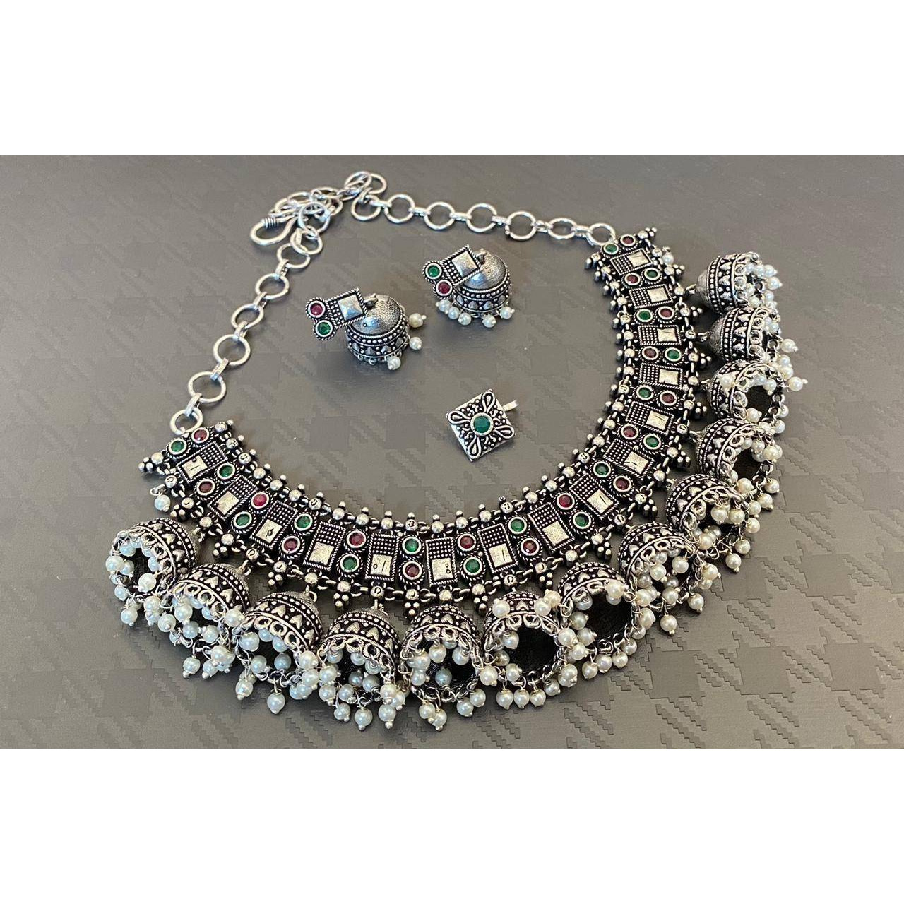 Adorn your beautiful personality with this exquisitely designed and handcrafted multilayer statement necklace in high quality.Pair it up with any formal or semi formal attire and gather compliments at the next event