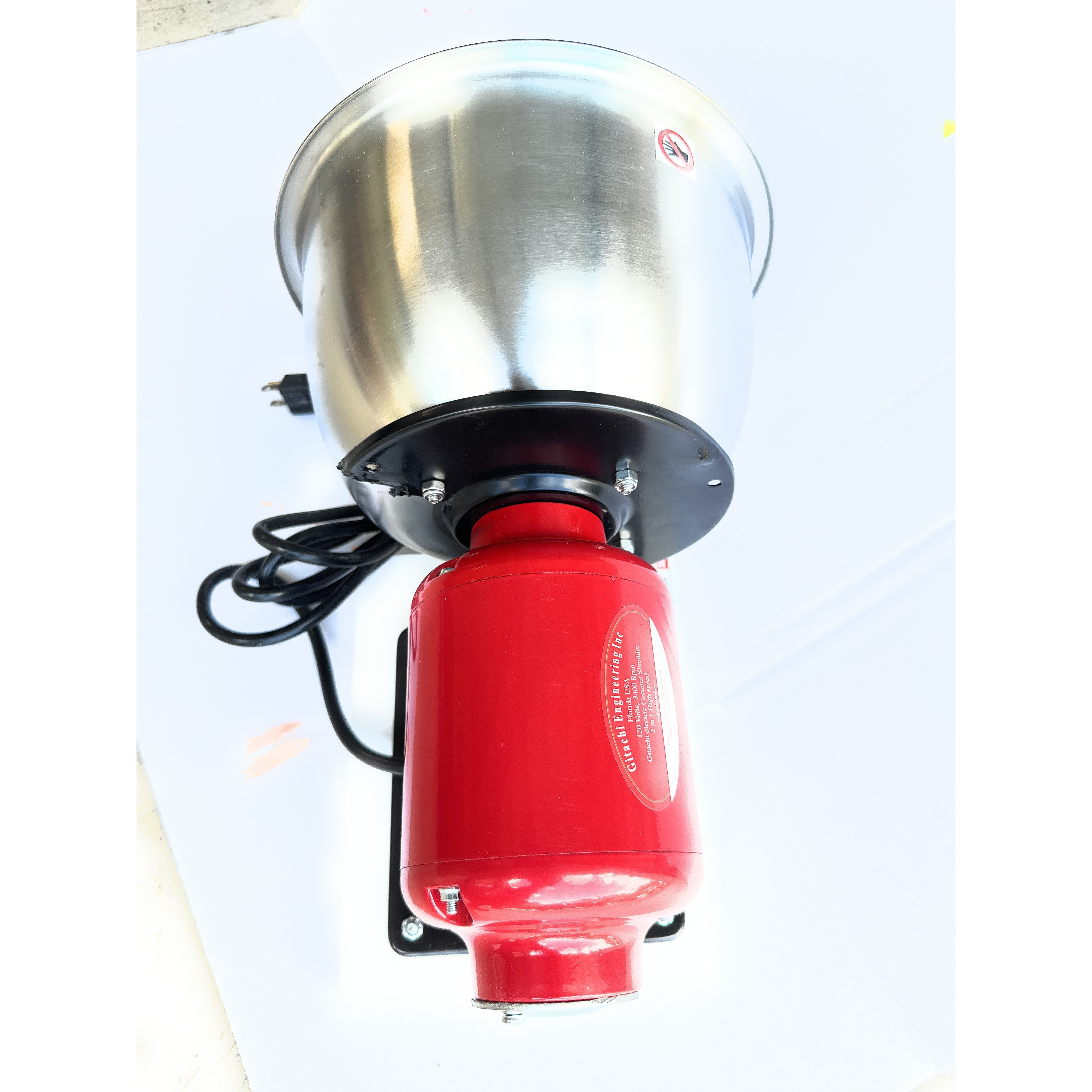 Gitachi electric high speed Mini coconut grater 120 volts, 3400 Rpm