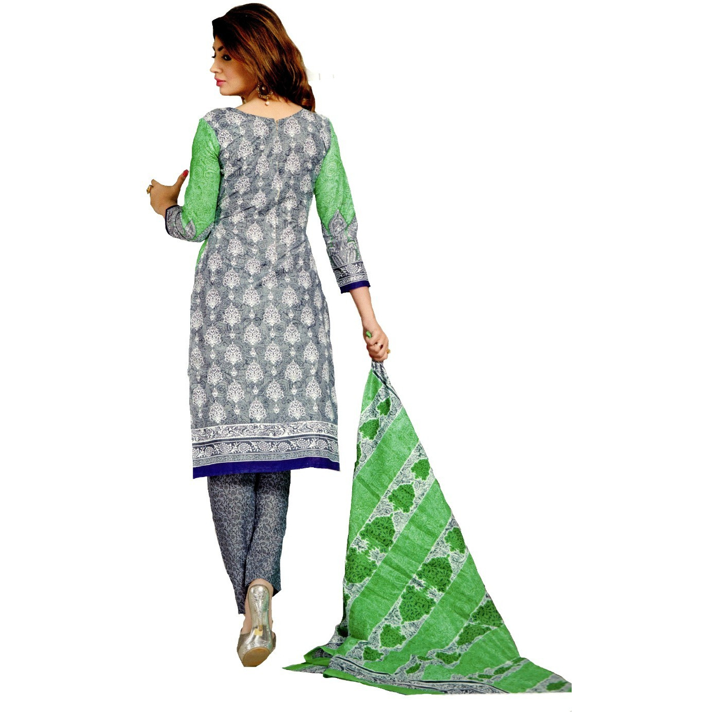 MAHATI lawn cotton salwar suits with cotton dupatta (Size: M)