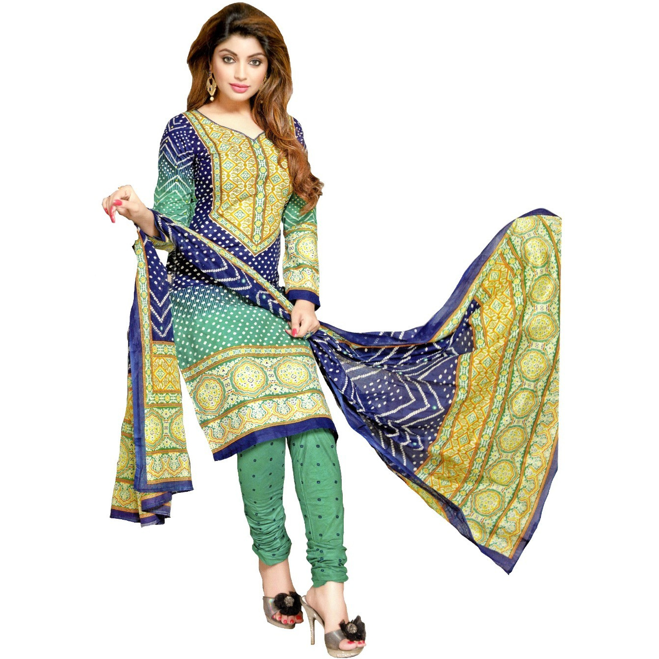 MAHATI lawn cotton salwar suits with cotton dupatta (Size: XXL)
